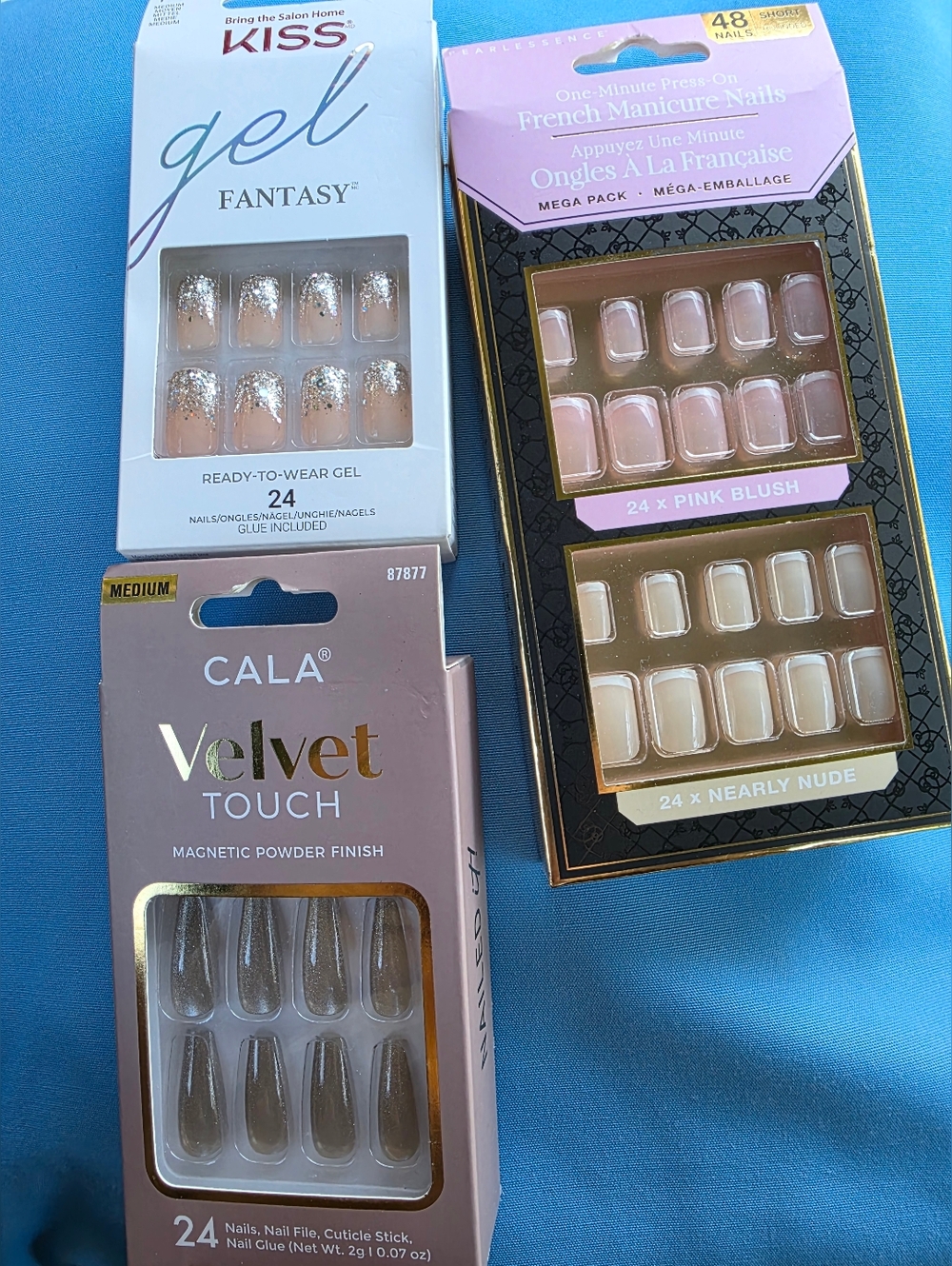 Kiss Gel Fantasy Nude Glitter Press-On Nails